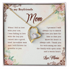 To My Boyfriend's Mom, Forever Love Necklace With Thank You For Welcoming Me Into The Family Message Card, Mother's Day Gift, Birthday, Anniversary, Jewelry For Her, Customized Message Card