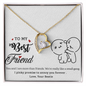 To My Best Friend, Forever Love Necklace With I Pinky Promise To Annoy You Forever Message Card, Birthday, Gift For Her, Jewelry For Her, Necklace for Her, Pendant For Her