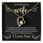 To My Beautiful Wife, Forever Love Necklace With I Would Give You The Ability To See Yourself Through My Eyes Message Card, Birthday, Gift For Her, Jewelry For Her, Pendant For Her