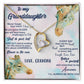 TO MY GRANDDAUGHTER, FOREVER LOVE NECKLACE WITH MESSAGE CARD FOR GRANDDAUGHTER, BIRTHDAY GIFT FOR HER, FROM GRANDMA