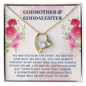 To My Godmother, Forever Love Necklace With Our Bond Will Never Cease To Grow Message Card, Mother's Day Gift, Pendant For Her, Birthday, Anniversary, Gift For Her, Jewelry For Her