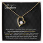 TO MY DAUGHTER, FOREVER LOVE NECKLACE WITH MESSAGE CARD, BIRTHDAY AND DAUGHTERS DAY GIFT FOR HER