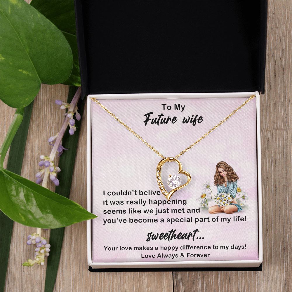 Forever Love Necklace, My Future Wife, Necklace With Message Card, Birthday Gift For Her
