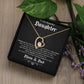 TO OUR BEAUTIFUL DAUGHTER, FOREVER LOVE NECKLACE WITH MESSAGE CARD, FROM MOM AND DAD, BIRTHDAY AND DAUGHTERS DAY GIFT FOR HER