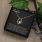 TO MY DAUGHTER, FOREVER LOVE NECKLACE WITH MESSAGE CARD, BIRTHDAY AND DAUGHTERS DAY GIFT FOR HER