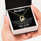 TO OUR BEAUTIFUL DAUGHTER, FOREVER LOVE NECKLACE WITH MESSAGE CARD, FROM MOM AND DAD, BIRTHDAY AND DAUGHTERS DAY GIFT FOR HER