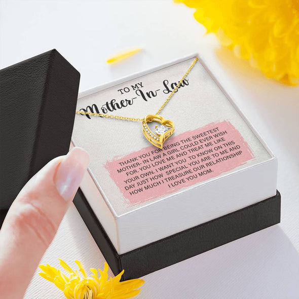Future Mother In Law Necklace With Message Card, Mother Day Necklace, Heart Necklace, Birthday Gift, Christmas Gift, Mother in Law Jewelry