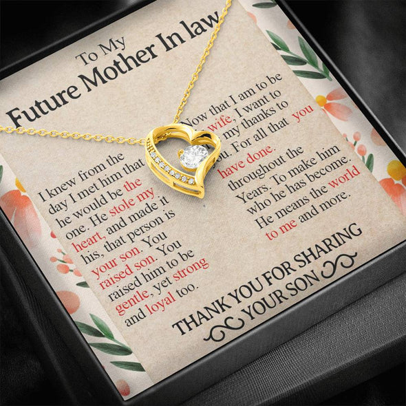 Future Mother In Law Necklace With Message Card, Mother Day Necklace, Ideas For Her, Birthday Gift, Mother in Law Gifts For Christmas, Mother in Law Jewelry, Heart Necklace For Mother In Law