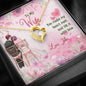Valentine's day Gift For wife, Customized Heart Necklace, To My Wife You Make My Heart Melt Necklace With Message Card, Couple Custom Gifts, Jewelry For Her