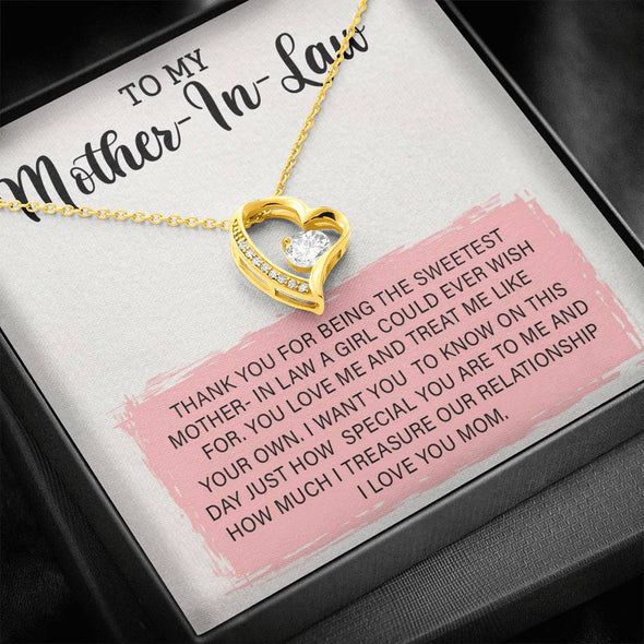 Future Mother In Law Necklace With Message Card, Mother Day Necklace, Heart Necklace, Birthday Gift, Christmas Gift, Mother in Law Jewelry