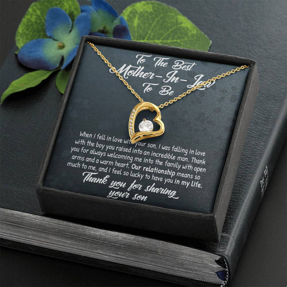 Mother In Law Necklace With Message Card, You Are Different Than My Mom, Mother's Day Necklace, Heart Necklace, Birthday Gift, Christmas Gift, Mother in Law Jewelry