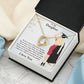 TO MY DAUGHTER, FOREVER LOVE NECKLACE WITH MESSAGE CARD, FROM MOM, BIRTHDAY AND DAUGHTERS DAY GIFT FOR HER