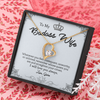 My Badass Wife, Forever Love Necklace With Straighten Your Crown And Remember I Will Love You Always Message Card, Jewelry For Her, Birthday, Gift For Her, Pendant For Her, Customized Message Card