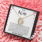 To My Wife, Forever Love Necklace With Thank You For Being My Dearest Wife Message Card, Jewelry For Her, Birthday Gift, Anniversary, Gift For Her, Pendant For Her