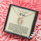 To My Beautiful Wife, Forever Love Necklace With I Love You More Than Words Can Say Message Card, Pendant For Her, Birthday, Anniversary, Gift For Her, Jewelry For Her