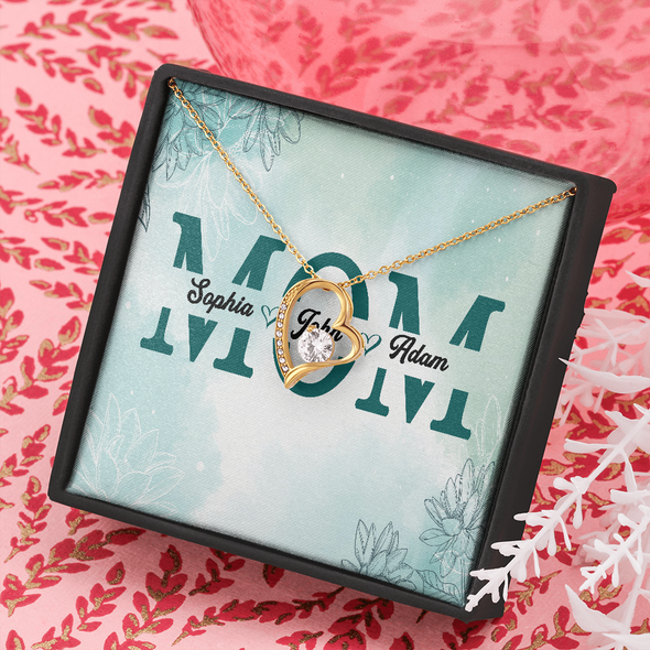 Mom Customized Pendant, Forever Love Necklace, Customized Pendant For Her, Birthday Gift, Christmas, Anniversary, Gift For Her, Valentine's Day, Jewelry For Her
