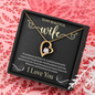 To My Beautiful Wife, Forever Love Necklace With I Would Give You The Ability To See Yourself Through My Eyes Message Card, Birthday, Gift For Her, Jewelry For Her, Pendant For Her