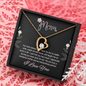 Mom, Forever Love Necklace With You Are Truly A Wonderful Mother and An Extraordinary Person Message Card, Mother's Day Gift, Birthday, Anniversary, Pendant For Her, Jewelry For Her