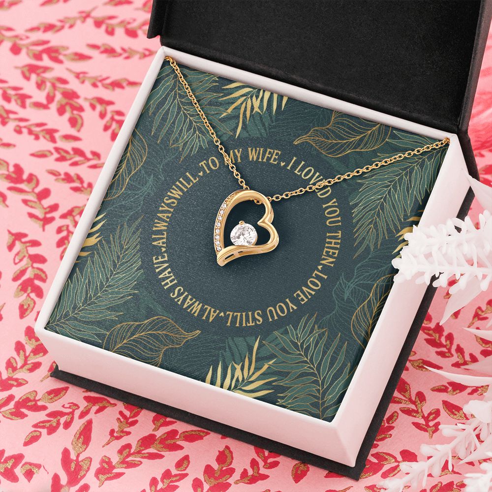 Forever Love Necklace, To My Wife, Necklace With Message Card, Birthday Gift For Her
