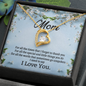 Mom, Forever Love Necklace With For All The Words That Sometimes Go Unspoken Message Card, Jewelry For Her, Mother's Day Gift, Anniversary, Birthday Gift For Her, Pendant For Her
