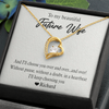 To My Beautiful Future Wife, Forever Love Necklace With I'll Keep Choosing You Message Card, Pendant For Her, Birthday, Anniversary, Gift For Her, Customized Message Card With Loved One Name