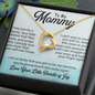 To My Mommy, Forever Love Necklace, Gift For Mom, Mother's Day Special Gift, Mom's Birthday Gift, Pendant for Mom, Jewelry Gift for Mom, Necklace for Mom, Precious Gift For Mom