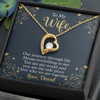 To My Beautiful Wife, Forever Love Necklace With I Love Who We Are Together Message Card, Pendant For Her, Jewelry For Her, Anniversary, Birthday, Gift For Her, Customized Message Card