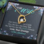 To My Wife, Forever Love Necklace With You Are My Queen Forever Message Card, Jewelry For Her, Anniversary, Birthday, Gift For Her, Pendant For Her