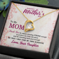 To My Mom, Forever Love Necklace With Thank You For Standing Back So That I May Find My Own Sunshine Message Card, Pendant For Her, Mother's Day Gift, Birthday Gift For Her, Jewelry For Her