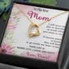To The Best Mom, Forever Love Necklace, Gift For Mom, Mother's Day Special Gift, Mom's Birthday Gift, Custom Pendant for Mom, Necklace for Mom, Precious Gift For Mom