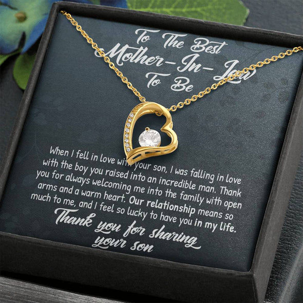 Mother In Law Necklace With Message Card, You Are Different Than My Mom, Mother's Day Necklace, Heart Necklace, Birthday Gift, Christmas Gift, Mother in Law Jewelry