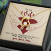 To My Wife, Forever Love Necklace With I Want To Hold Your Hand And Message Card, Anniversary, Birthday, Gift For Her, Jewelry For Her, Pendant For Her, Customized Message Card With Loved One Name