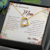 To My Boyfriend's Mom, Forever Love Necklace With Thank You For Welcoming Me Into The Family Message Card, Mother's Day Gift, Birthday, Anniversary, Jewelry For Her, Customized Message Card