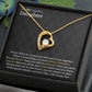 TO MY DAUGHTER, FOREVER LOVE NECKLACE WITH MESSAGE CARD, BIRTHDAY AND DAUGHTERS DAY GIFT FOR HER