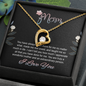 Mom, Forever Love Necklace With You Are Truly A Wonderful Mother and An Extraordinary Person Message Card, Mother's Day Gift, Birthday, Anniversary, Pendant For Her, Jewelry For Her