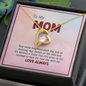Gift for Mother's Day, Christmas, Birthday, to My Mom, Your Smile Brightens Each Day, Forever Heart Necklace for Mother, Jewelry for Her, Gold/Silver Pendant