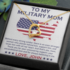 To My Military Mom, Forever Love Necklace, Birthday, Mother's Day, Christmas, Anniversary, Gift For Her Valentine's Day, Jewelry For Mom, Customized Pendant For Mom