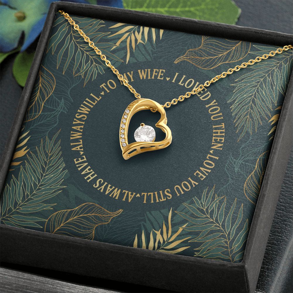 Forever Love Necklace, To My Wife, Necklace With Message Card, Birthday Gift For Her
