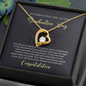 To A Beautiful Girl, Forever Love Necklace With Your Heart Will Always Guide Your Soul Message Card, Convocation Day Gift For Her, Pendant For Her, Jewelry For Her