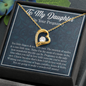 To My Daughter On Your Pregnancy, Forever Love Necklace Gift With Pregnancy Is The Only Time When You Fall in Love Message Card, Pregnancy Gift For Your Daughter, Pendant For Her, Necklace For Her