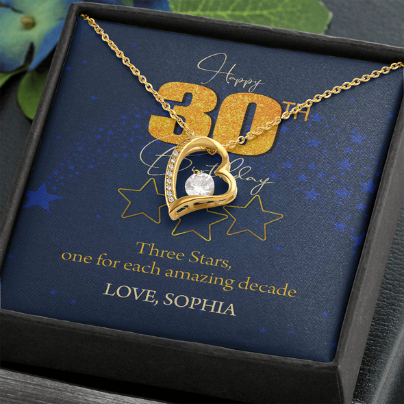 Customized Birthday Name & Age, Forever Love Necklace, Gift For Mom/Wife/Girlfriend/Sister, Best Birthday Gift For Her, Necklace For Her, Precious Gift For Her, Jewelry For Her