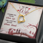 To My Wife, Forever Love Necklace With I Promise You My Whole Life & Whole Heart Message Card, Jewelry For Her, Birthday Gift, Anniversary, Gift For Her, Pendant For Her