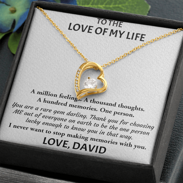 To Love Of My Life, Forever Love Necklace, Customized Pendant For Her, Birthday Gift, Christmas, Anniversary, Gift For Her, Valentine's Day, Jewelry For Her