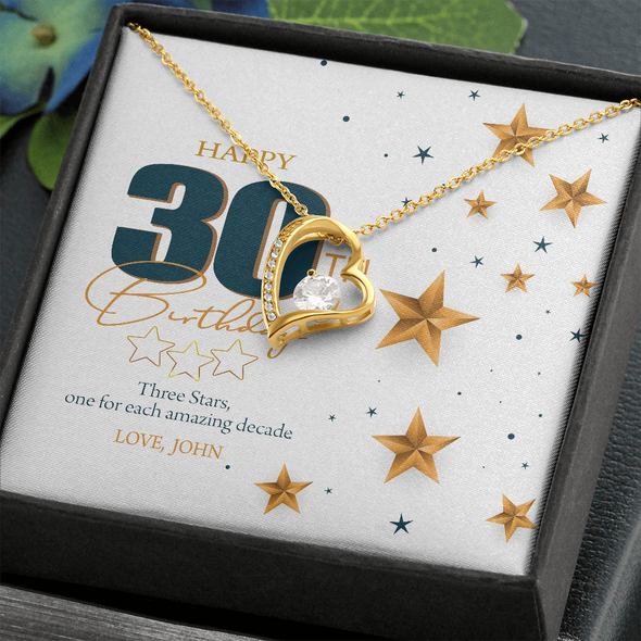 Customized Birthday Name & Age, Forever Love Necklace, Gift For Mom/Wife/Girlfriend/Sister, Best Birthday Gift For Her, Jewelry For Her, Precious Gift For Her, Necklace For Her