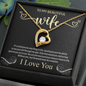 To My Beautiful Wife, Forever Love Necklace With I Would Give You The Ability To See Yourself Through My Eyes Message Card, Birthday, Gift For Her, Jewelry For Her, Pendant For Her