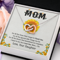Mom, Interlocking Hearts Necklace With I Need To Say You I Love You Message Card, Anniversary, Mother's Day Gift From Daughter, Birthday, Pendant For Her, Jewelry For Her