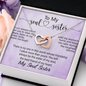 To My Soul Sister, Interlocking Hearts Necklace With You Will Always Be The Sister Of My Soul, The Best Friend Of My Heart Message Card, Necklace for Her, Birthday, Gift For Her, Jewelry For Her