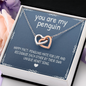 You Are My Penguin, Interlocking Hearts Necklace With Message Card, Jewelry For Her, Pendant For Her, Gift For Wife From Husband, Birthday, Anniversary Gift For Wife