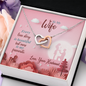 To My Wife, Interlocking Hearts Necklace With Message Card, Jewelry For Her, Anniversary, Birthday, Gift For Her, Pendant For Her, Delightful Necklace With Message Card