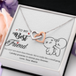 To My Best Friend, Interlocking Hearts Necklace With I Pinky Promise To Annoy You Forever Message Card, Birthday, Gift For Her, Jewelry For Her, Necklace for Her, Pendant For Her